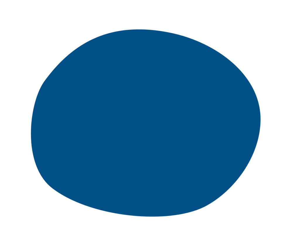 Dark Blue organic circle graphic